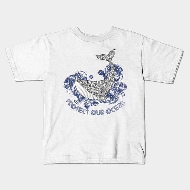 Protect The Ocean Kids T-Shirt by avshirtnation